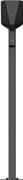 Easee Base stolpe 80x80 1-vejs, sort pulverlakeret stolpe med monteringsplade til én Easee-ladeboks