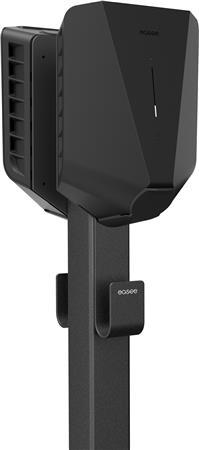 Easee Base stolpe 80x80 2-vejs, sort pulverlakeret stolpe med monteringsplader til to Easee-ladebokse