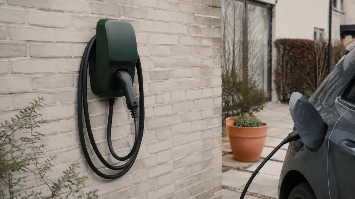 Ladeboks med fast kabel til elbil