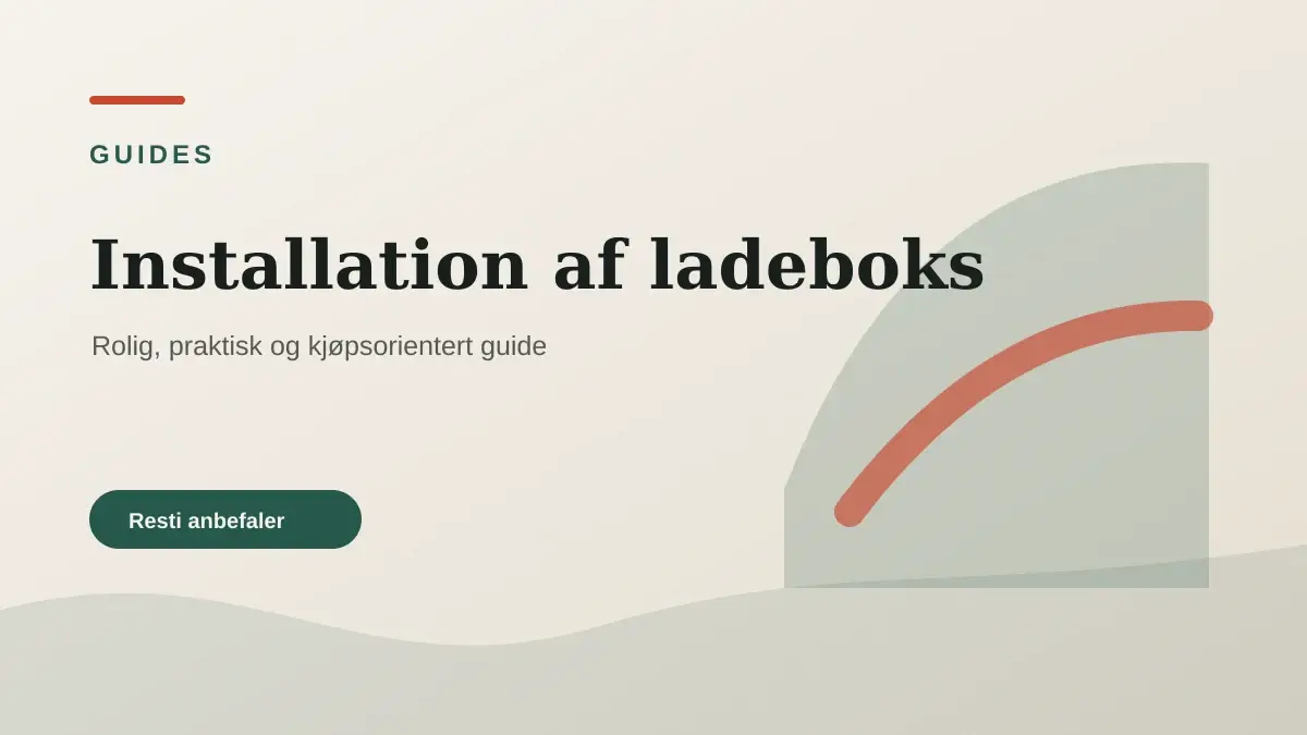 Installation af ladeboks illustrert som guides hos Elbilgrej.dk