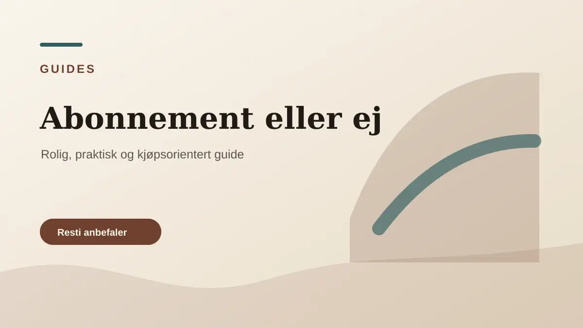 Abonnement eller ej illustrert som guides hos Elbilgrej.dk